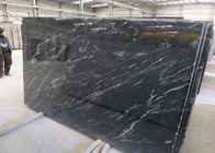 Antique Black Granite Natural Stone Slabs Customized Surface Finished