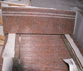 Red Straight Granite Step Treads For Indoor Outdoor Step Finish Optional