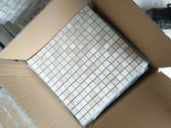 White marble hexagon mosic tile 10mm Thickness For Bathroom / Kitchen
