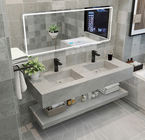 Engineering Stone Integrated Bathroom Vanity Countertops