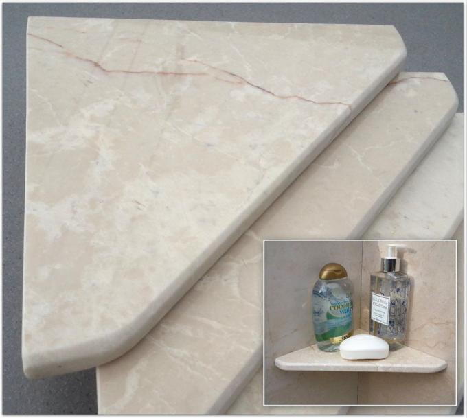 Pure White Marble Soap Dish , Marble Soap Holder For Bathroom Shower Panels
