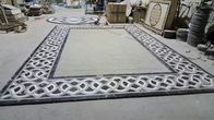 Hall Decorative Natural Stone Floor Medallions Nice Water Jet Pattern