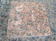 Nature Granite Stone Tiles Polished Finishing Solid Surface Red Color