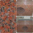 Maple Red Granite Work Tops Polished Solid Surface High Hardness / Density