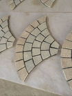 Fan Shape Type Beige Natural Paving Stones 10 X 10 X 3cm Common Size