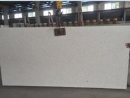 Large White Mirror Quartz Floor Tiles , Solid White Quartz Countertops Slab