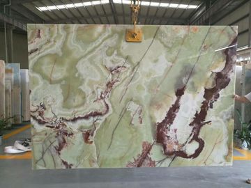 Green grey yellow tiger onyx white marble natural stone slab