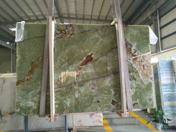 Green grey yellow tiger onyx white marble natural stone slab