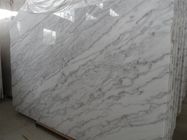 High Density Marble Wall Panels For Showers / Room , White Marble Slab Flooring