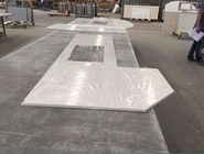Prefabricated Solid Quartz Stone Countertops Beveled Processed Edge