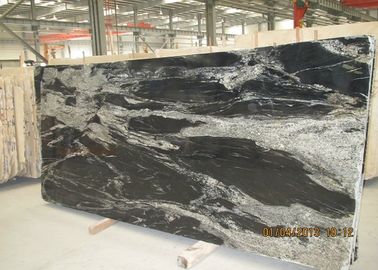 Fantasy White Black Natural Stone Slabs Polished / Custom Surface