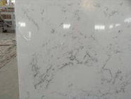 Cararra White Artificial Quartz Slabs , 93% Natural Quartz Stone For Kitchen