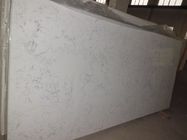 Solid Quartz Engineered Stone Slabs , Kitchen / Bathroom White Quartz Slab