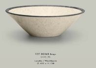 Beige Vanity Stone Countertop Basin For Bathroom / Kitchen SGS Approved