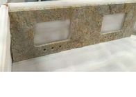 Golden Solid Granite Countertops , Kitchen / Bathroom Granite Countertop Slabs