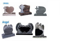 Various Shape Granite / Marble Headstones For Graves , Angel Headstones For Graves
