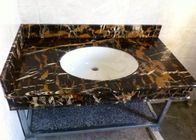 Gold Black Portoro Marble Slab , Marble Slab For Kitchen / Bath Worktop