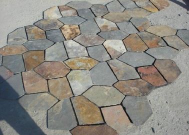 Outside Block Paving Stones , Hard Quartzite Slate Paver Stepping Stones