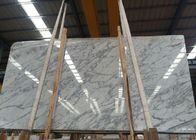 Natural Statuario Marble Tiles , Customized Size White Marble Floor Tile