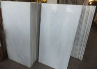 Pure White Polished Marble Floor Tiles , High Hardness Decorative Marble Tile