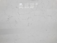 Marble Like Vein Engineering Bianco Carrara Countertop , Hard White Quartz Worktop