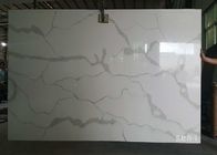QS107 Polished White Slab Artificial Calacatta Quartz Stone for Vanity  countertop