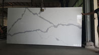 White Quartz Solid Stone Countertops For Kitchen 2.5 G / Cm3 Bulk Density
