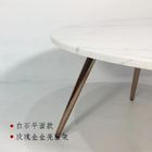 Living Room Round Dining Tabletops Marble Stone Countertops With Metal Base