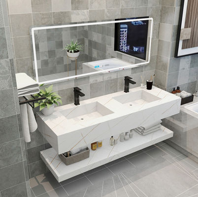 SGS Engineered Quartz Stone Bathroom Vanity Tops