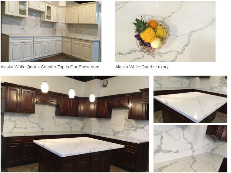 Calacatta gold white quartz kitchen Countertops