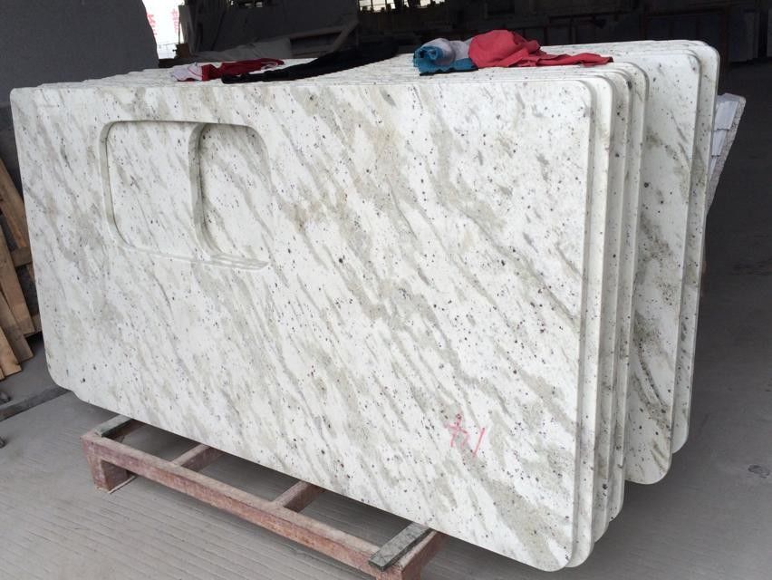 Bath / Kitchen Andromeda White Granite Countertop 2.67g / Cm2 Bulk Density