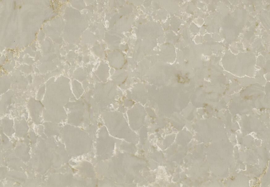 Marble Veins Quartz Stone Countertops For Kitchen Polished Surface