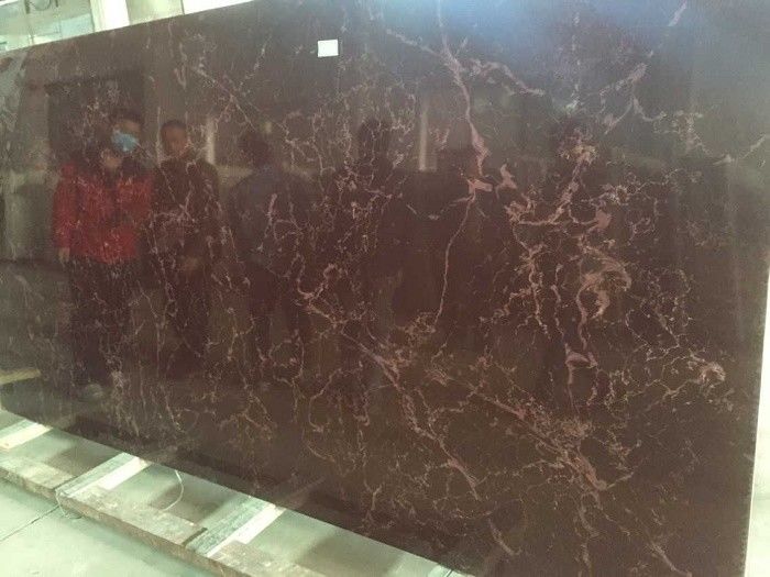 Brown Artificial Quartz Stone Slab Polished / Honed Finished Surface