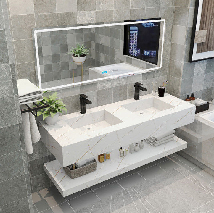 Stain Resistant Quartz Stone Bathroom Vanity Tops